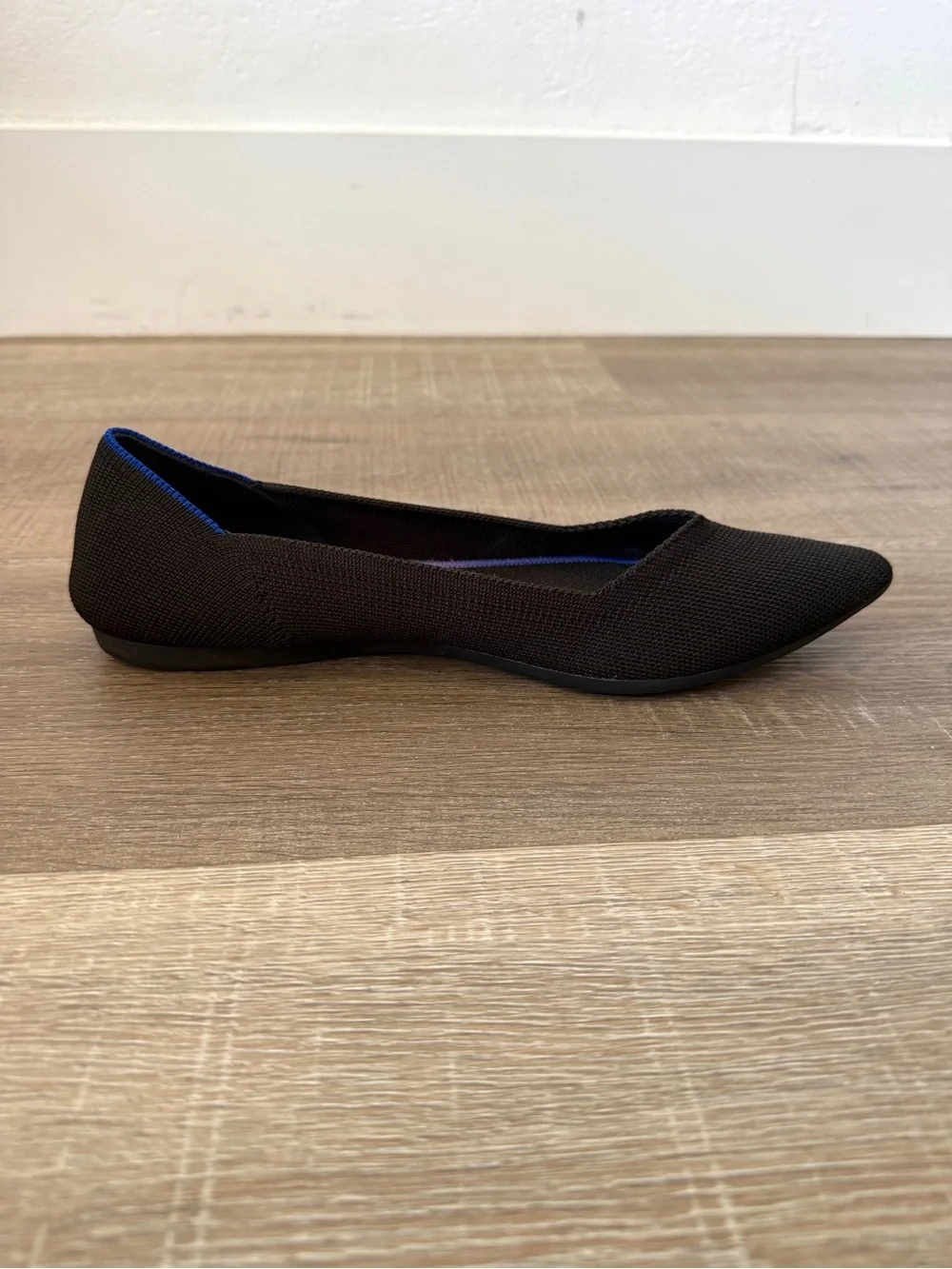 Rothy's The Point Flats Women's Size 9 Black Blue Pointed Toe